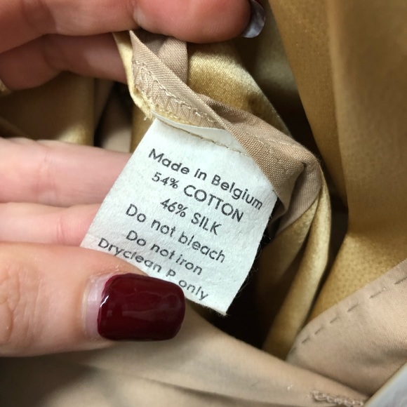 Dries Van Noten Long Jacket Silk Cotton Golden Color Size M - Picture 8 of 10